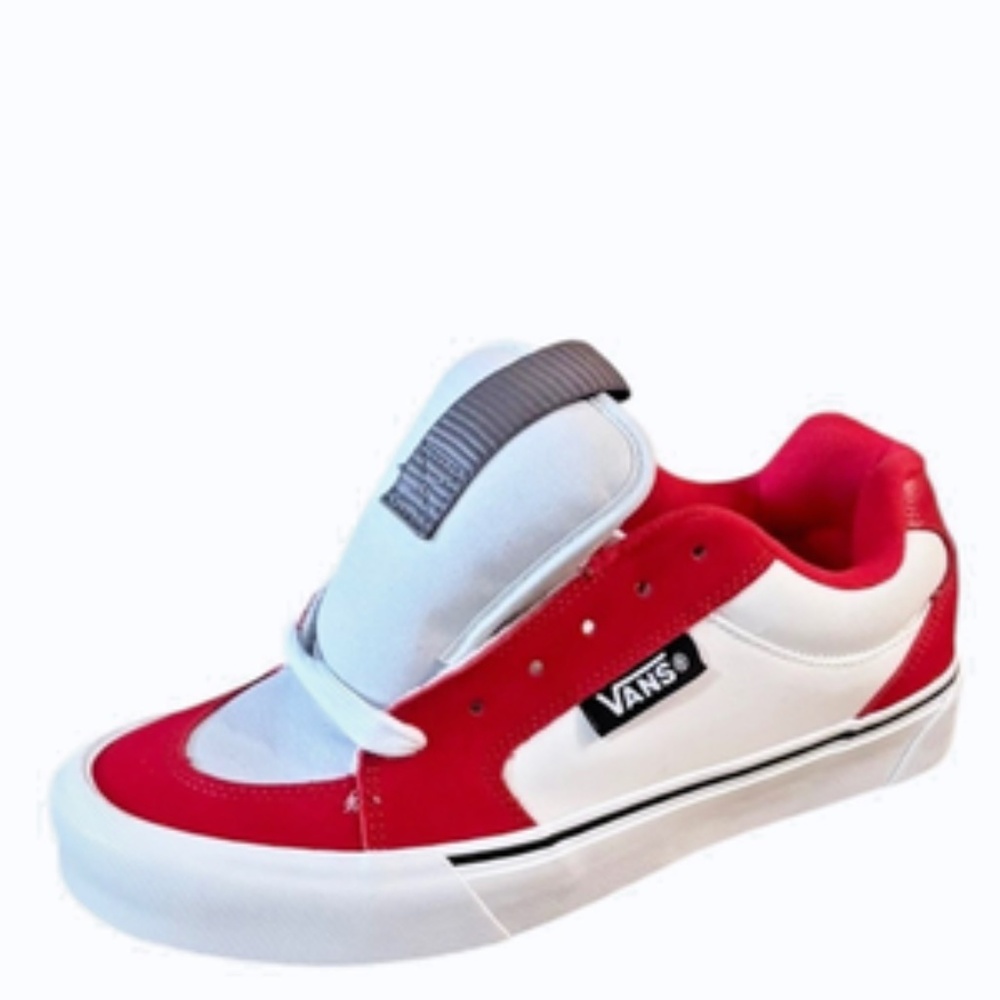 Vans Mens Chukka Push Shoes Size 7.5‎ Red Gray White